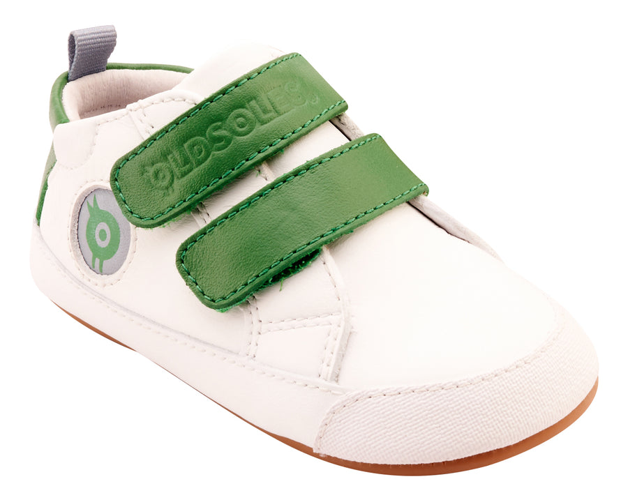 Old Soles Boy's & Girl's 0079RT Badge Bub Casual Shoes - Snow / Green