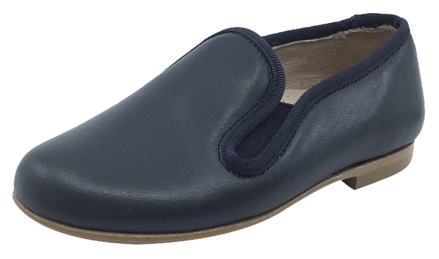 Hoo Shoes Smoking Loafer, Dark Charcoal Leather