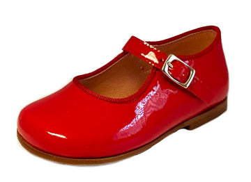Clarys Girl's Rojo Buckle Mary Jane Shoes, Red