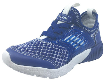 GEOX Boy's Royal Blue Sveth Elastic Lace Slip-On Sneaker