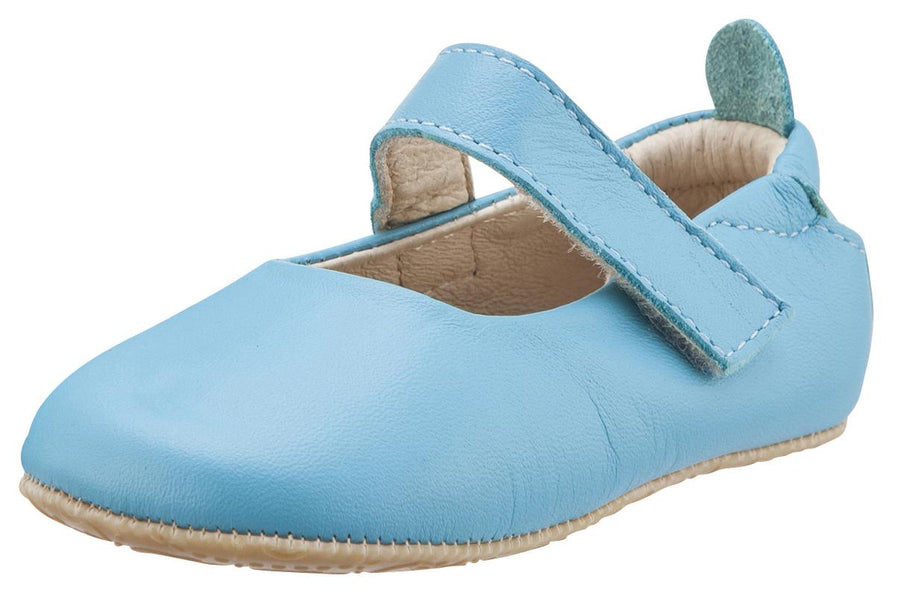 Old Soles Girl's Gabrielle Turquoise Blue Soft Leather Mary Jane Crib Walker Baby Shoes