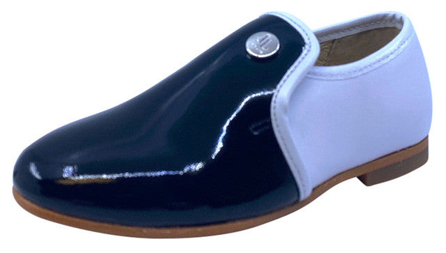 Luccini Boy's & Girl's VIRGINIA Slip On Shoe - Black/White