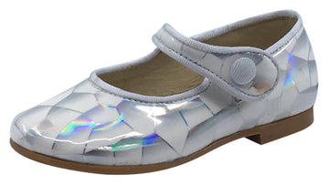 Luccini Snap Mary Jane , White Iridescent