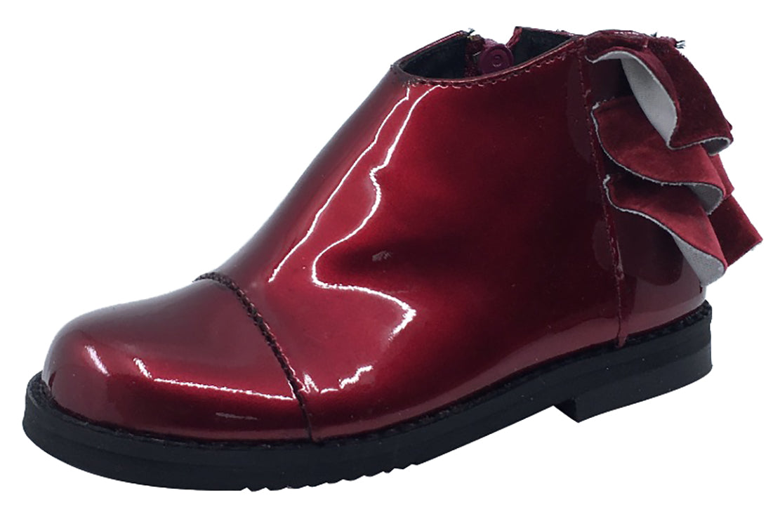 Ruffle Back Bootie Patent