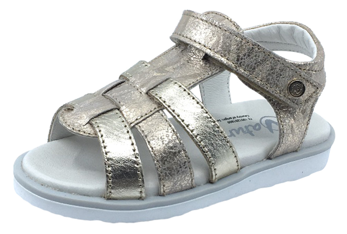 Bright Rasso Leather Sandals Platino