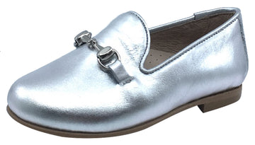 Hoo Shoes Chain Smoking Loafer, Silver