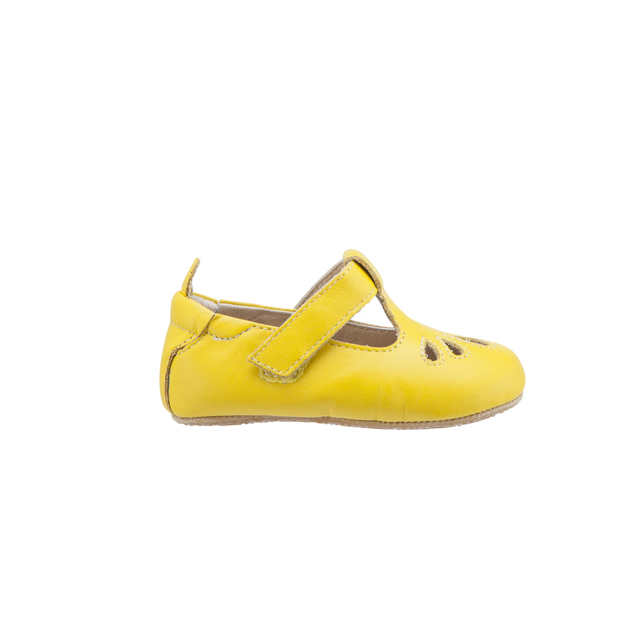 Old Soles Girl's Petal T-Strap First Walker Mary Jane, Sunflower