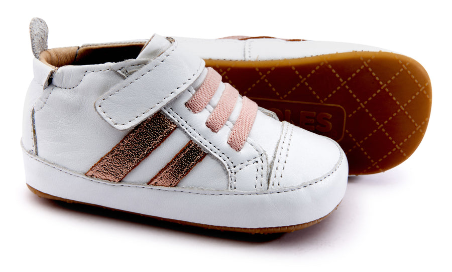Old Soles Boy's & Girl's 066R High Roller Shoes - Snow/Copper