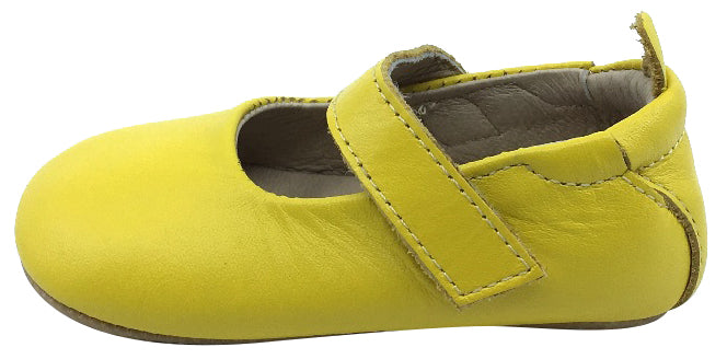 Old Soles Girl's Gabrielle Yellow Soft Leather Mary Jane Crib Walker Baby Shoes 20 M EU/4 M US Toddler