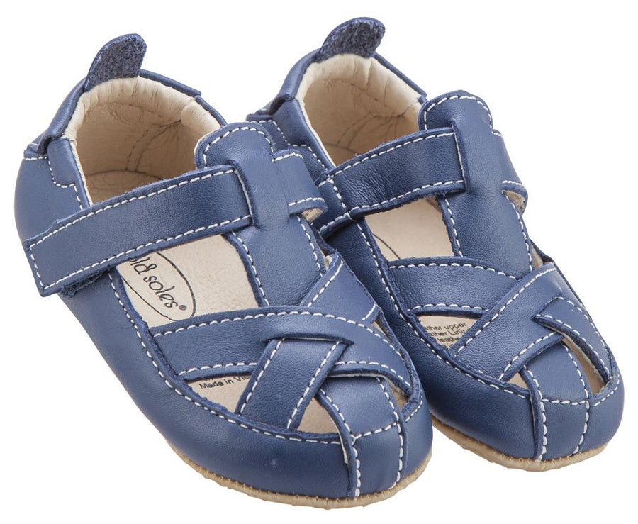 Old Soles Boy's and Girl's Thread Shoe Fisherman Leather Sandals, Jeans