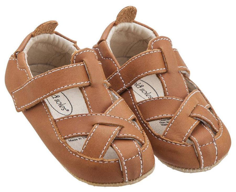 Old Soles Boy's and Girl's Thread Shoe Fisherman Leather Sandals, Tan