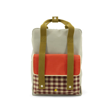 Sticky Lemon Envelope Large Backpack, Pool Green/Apple Red/Leaf Green