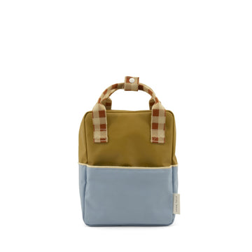 Sticky Lemon Colourblocking Small Backpack, Blueberry/Willow Brown/Pear Green