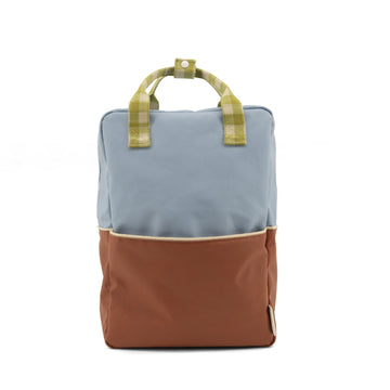 Sticky Lemon Colourblocking Large Backpack, Blueberry/Willow Brown/Pear Green