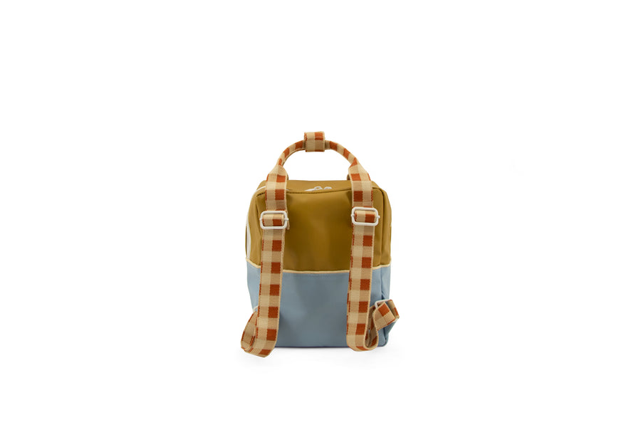 Sticky Lemon Colourblocking Small Backpack, Blueberry/Willow Brown/Pear Green