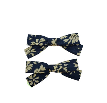 Five / Eleven Hairclip Liberty Bow H Floral Navy
