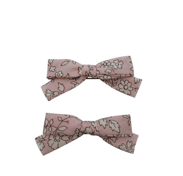 Five / Eleven Hairclip Liberty Bow H Floral Light Pink