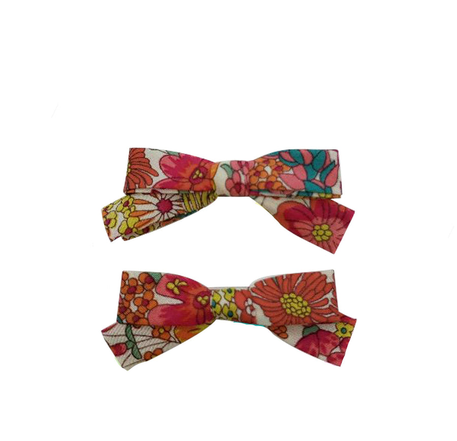 Five / Eleven Hairclip Liberty Bow H Floral Pink