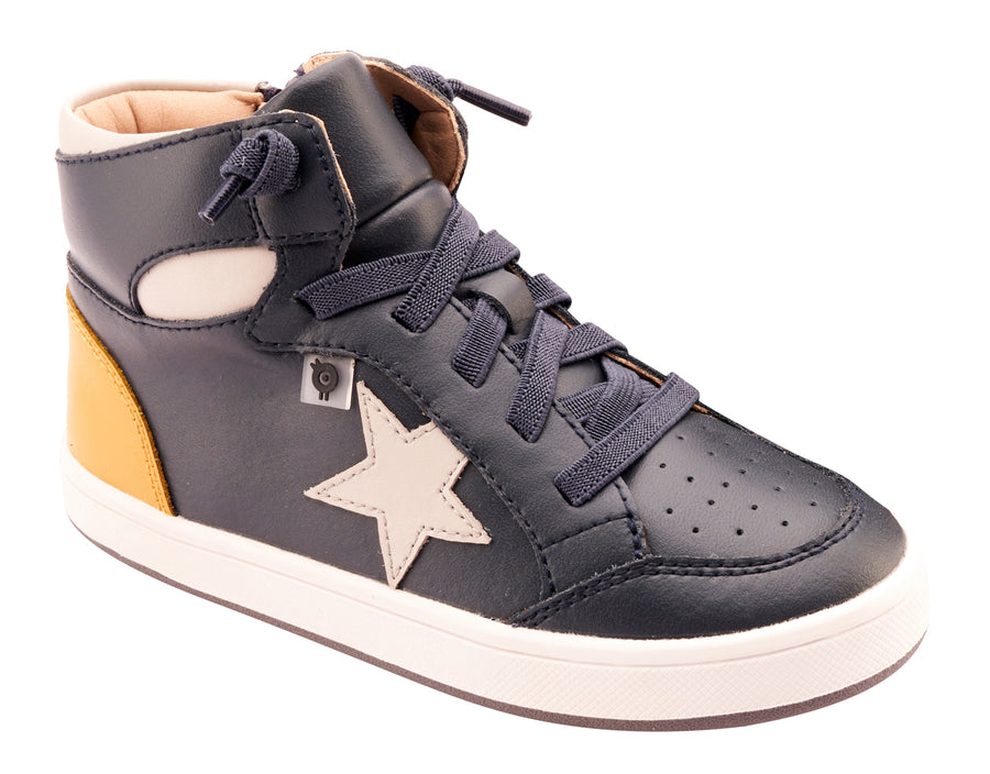 Old Soles Boy's and Girl's 1002 Star Tracker Casual Shoes - Navy / Gris / Yema / White Grey Sole