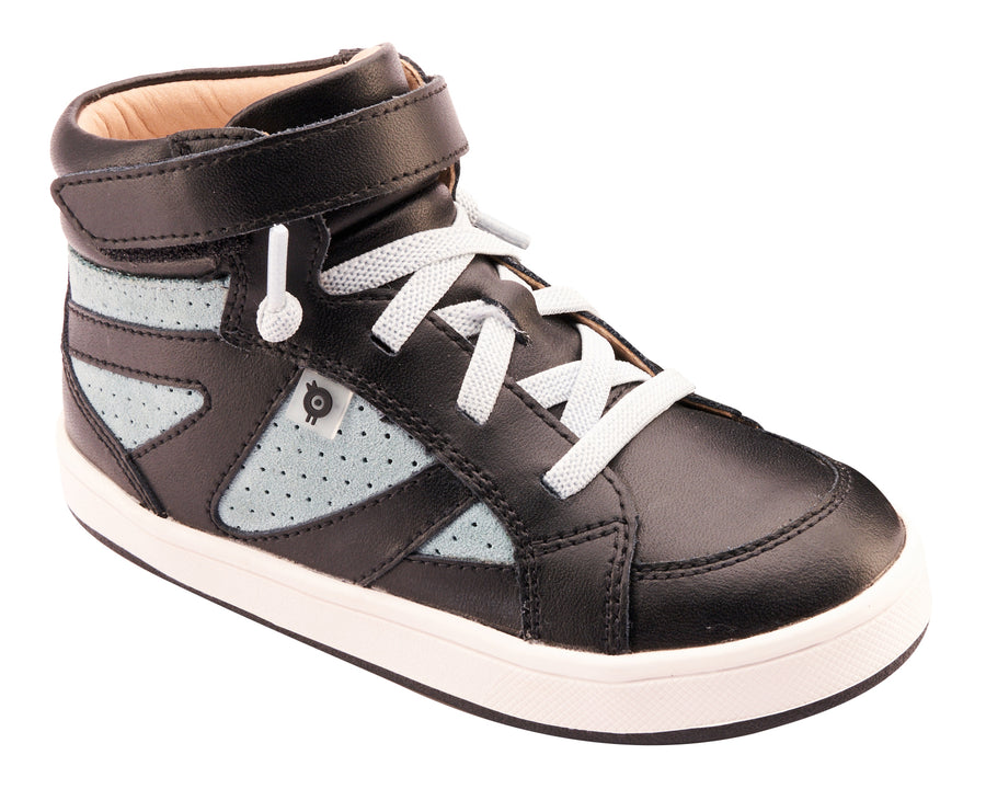 Old Soles Boy's & Girl's 1004 Sole Base Casual Shoes - Black / Dusty Blue Suede / White Black Sole