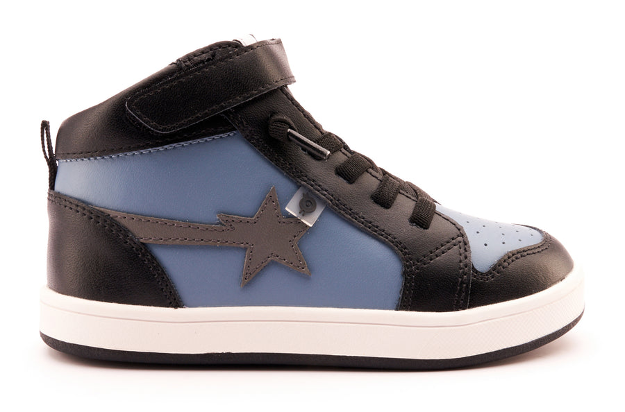Old Soles Boy's and Girl's 1007 Team-Star Casual Shoes - Indigo / Grey / Black / White Black Sole