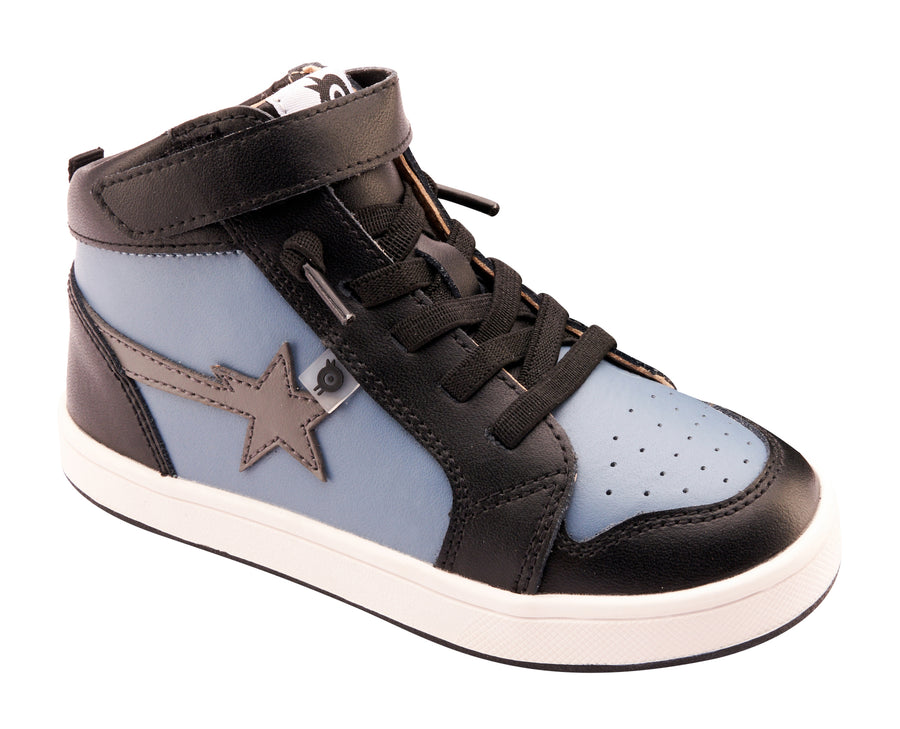 Old Soles Boy's and Girl's 1007 Team-Star Casual Shoes - Indigo / Grey / Black / White Black Sole