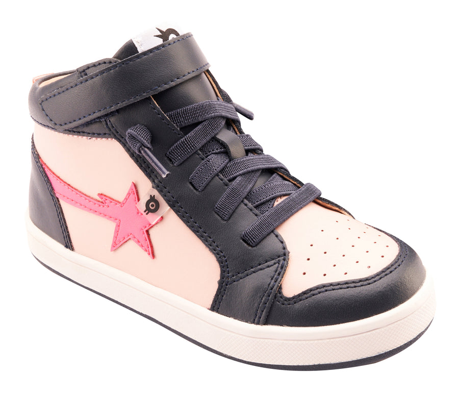 Old Soles Girl's 1007 Team-Star Casual Shoes - Powder Pink / Neon Pink