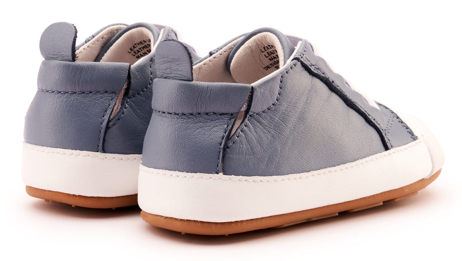 Old Soles Girl's and Boy's 106RT Eazy Jogger Casual Shoes - Indigo / Snow