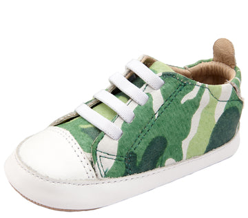 Old Soles Boy's & Girl's 106R Eazy Jogger Leather Slip On Sneakers - Field Camo/Snow