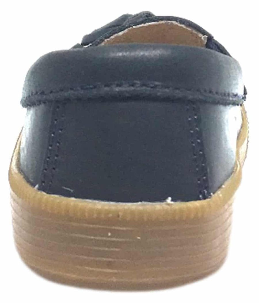 Old Soles Boy's and Girl's Distressed Navy Leather Domain Hoff Slip On Tassel Loafer Sneakers