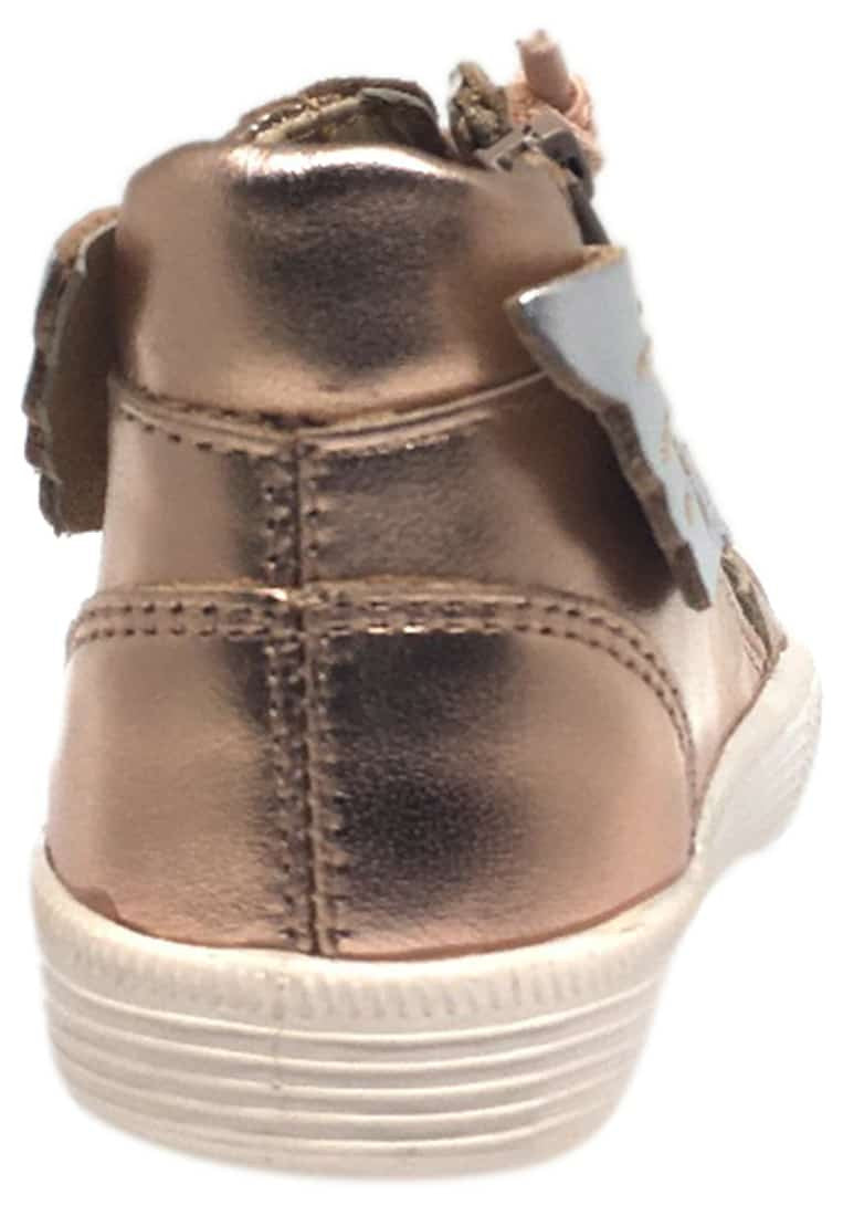 Old Soles Girl's 1057 Copper Leather Urban Wings High Top Lace Up Sneaker Shoe