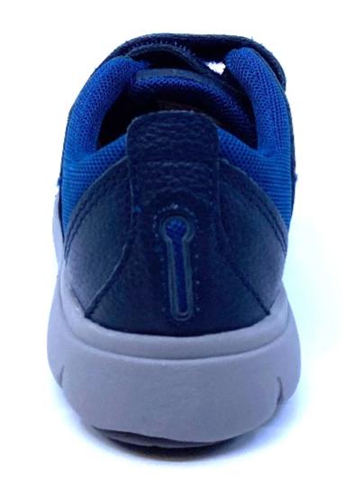 Geox Respira Boy's J Nebcup Hook and Loop Sneaker Shoes, Navy/Grey