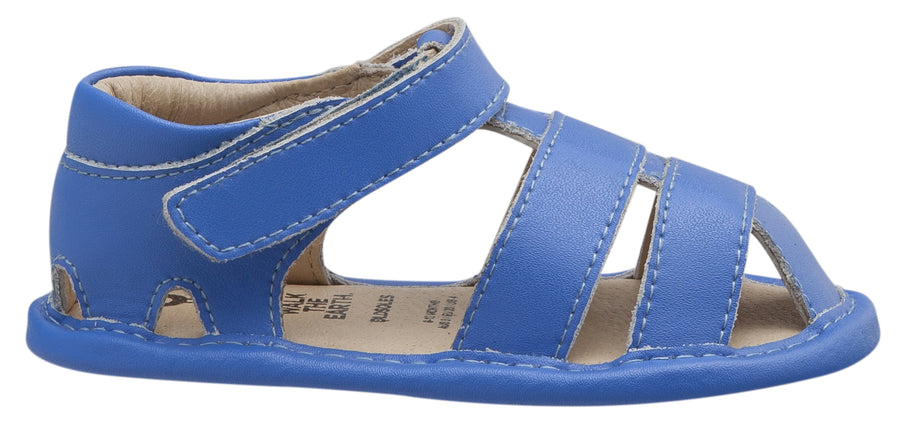 Old Soles Girl's and Boy's Neon Blue Leather Sandy Sandals