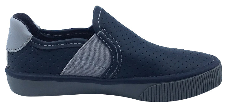GEOX Boy's Kilwi Slip-On Sneaker Tennis Shoes, Navy/Grey