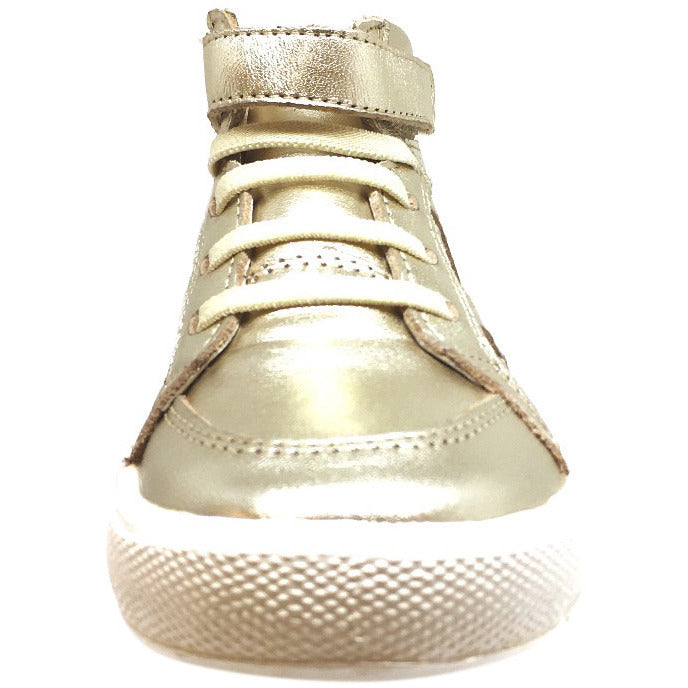 Old Soles Girl's 1008 Star Jumper High Top Sneaker Gold