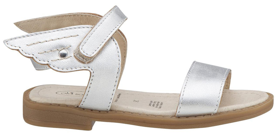 Old Soles Girl's Silver Flying Leather Sandals