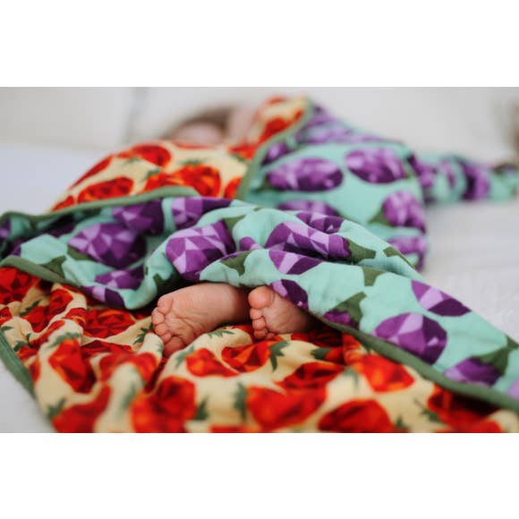 Oliver + Kit Veggie Might Cuddle Blanket