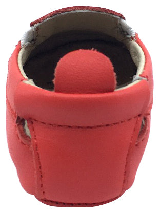 Old Soles Girl's and Boy's Red Baby Boat Shoes
