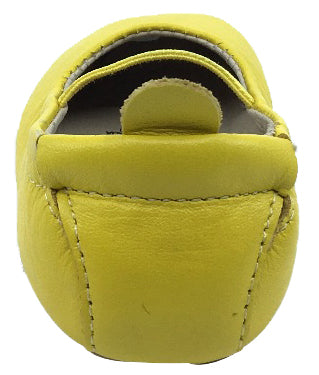 Old Soles Girl's 013 Luxury Ballet Flat Yellow Soft Leather Elastic Mary Jane Crib Walker Baby Shoes