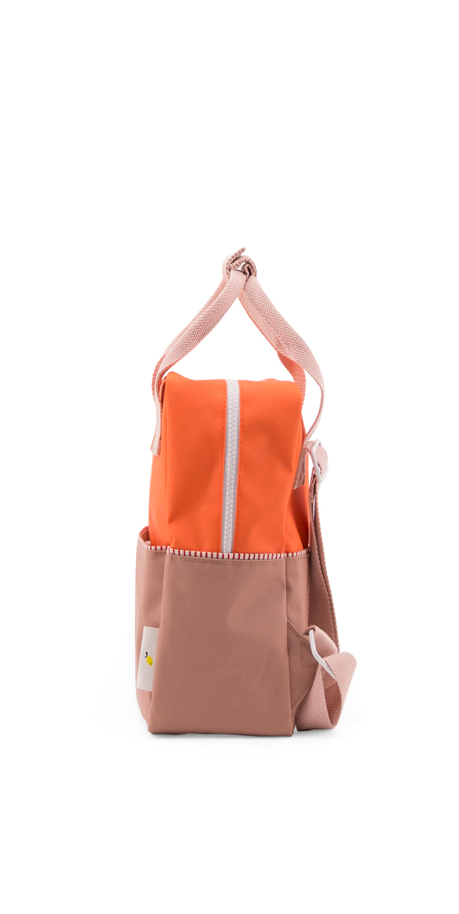 Sticky Lemon Color Block Collection Small Backpack, Royal Orange/Chocolat/Pastry Pink