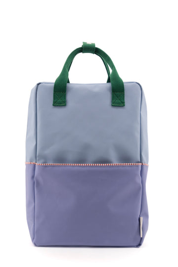 Sticky Lemon Large Backpack Color Block Collection, Henckles Blue/Moustafa Purple/Movie Green