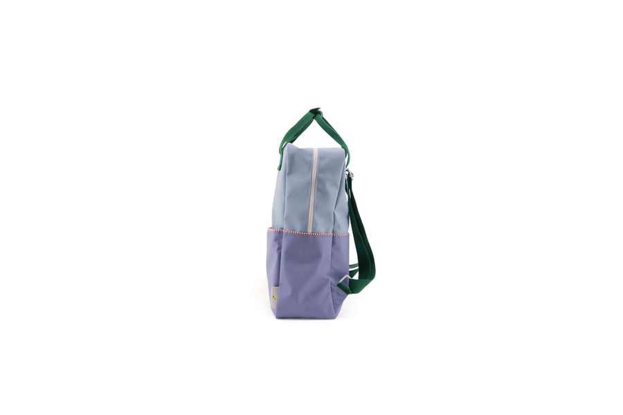 Sticky Lemon Large Backpack Color Block Collection, Henckles Blue/Moustafa Purple/Movie Green