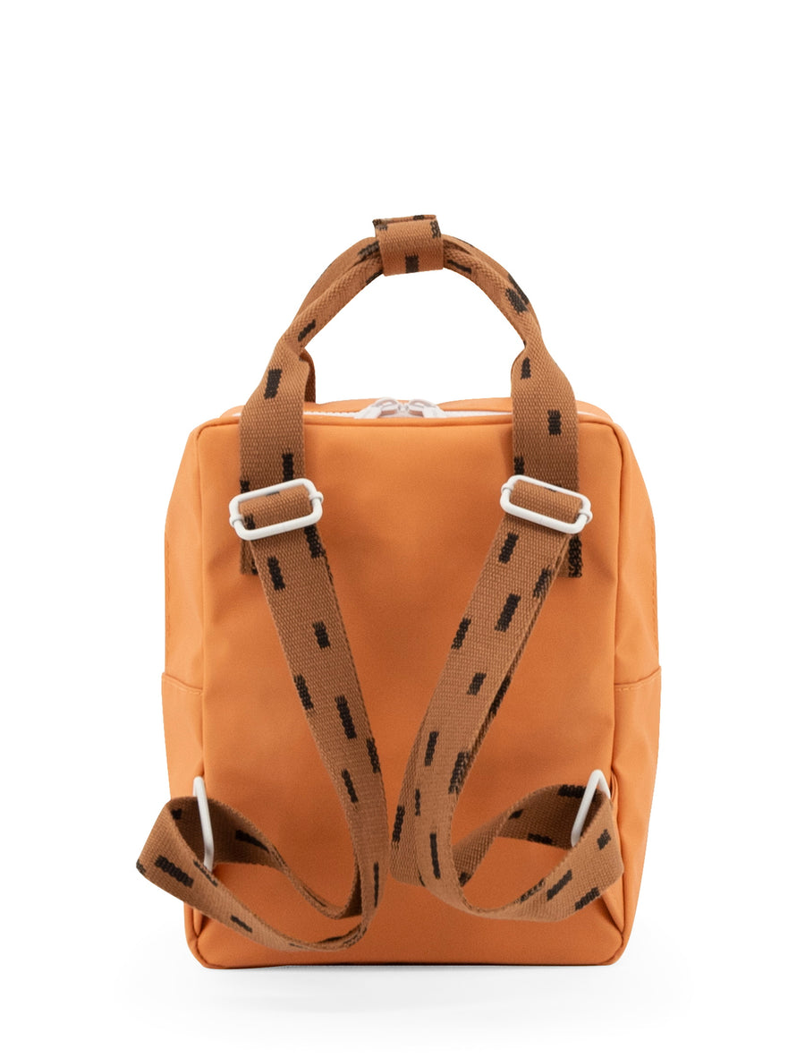 Sticky Lemon Sprinkles Envelope Small Backpack, Apricot Orange/Cinnamon Brown/Lavender