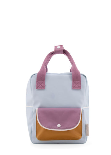 Sticky Lemon Wanderer Envelope Small Backpack, Sky Blue/Pirate Purple/Caramel Fudge