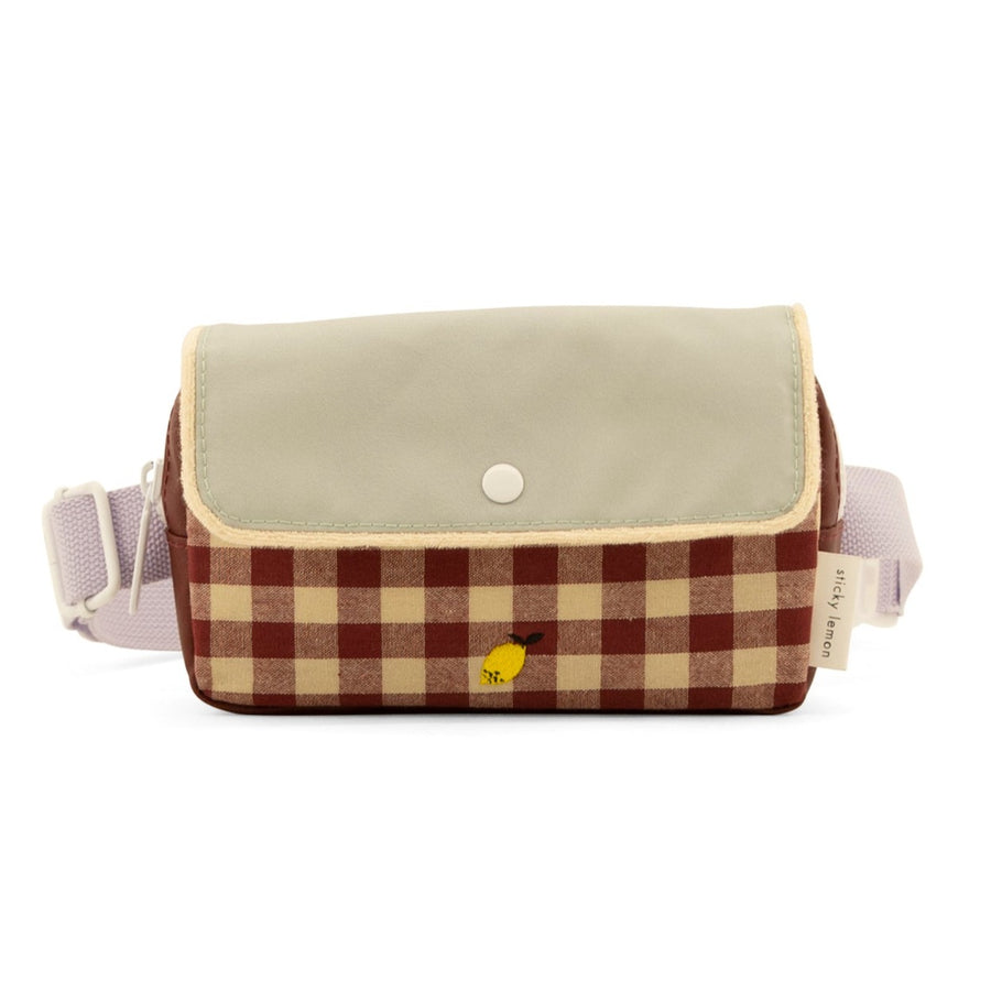 Sticky Lemon Fanny Pack Gingham Special Edition, Cherry Red/Grape/Gingham