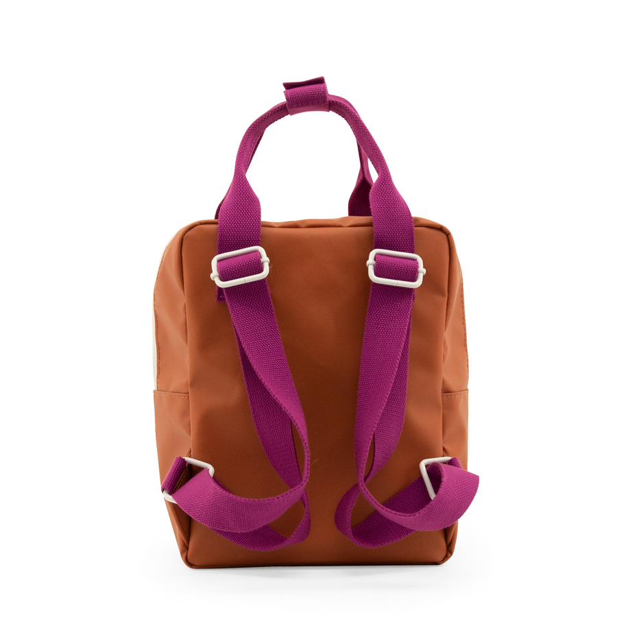 Sticky Lemon Golden Small Backpack, Jeronicus Brown/Flowerfield Pink