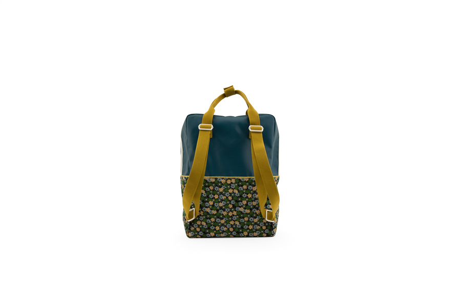 Sticky Lemon Large Golden Backpack, Edison Teal/Flower Field Green