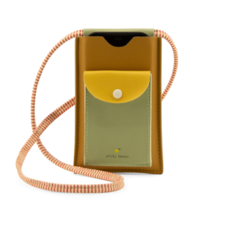 Sticky Lemon  Envelope Collection XL Phone Pouch, Khaki Green