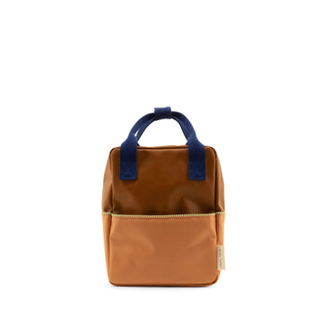 Sticky Lemon Colourblocking Small Backpack, Treehouse Brown/Morning Sky