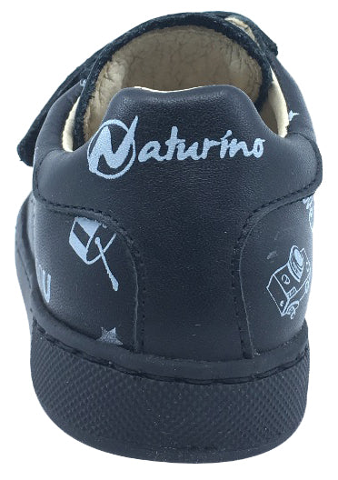Naturino Boy's and Girl's Bree Sneaker Tennis Shoes, Black & White Print
